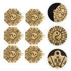 6pcs Yin Yang Keychain Charm Feng Shui Bagua Mirror Pendants