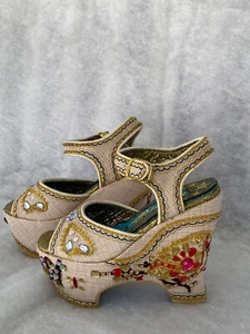 Irregular Choice beautiful shoes inlaid with beads in US Size 7 UK Size 38 - Picture 1 of 9