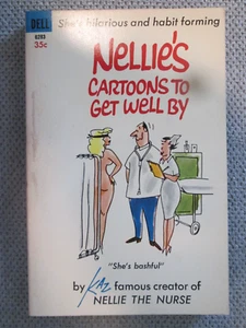 Vintage Nellie's Cartoons to Get Well By Larry Katzman RARE 1st Dell 1964 PB - Picture 1 of 2