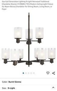 Sea Gull Generation Lighting 9-Light Norwood Traditional Chandelier Bronze - Picture 1 of 6