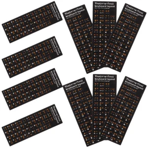 10 Sheets Tastaturaufkleber Ersatzaufkleber Für Thailändische Tastaturen - Bild 1 von 12
