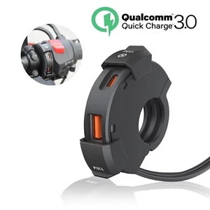 Chargeur Rapide USB Étanche Moto - Prise 12V avec Port Type C pour Téléphone Por - Photo 1 sur 5