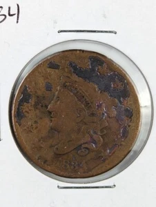 1834 Matron Head Large Cent- VG Details - Picture 1 of 2