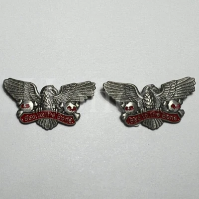 Gemelos Skull Eagle Bad to the Bone hechos a medida motociclista joyería gótica regalo EE. UU. Foto 1 de 2