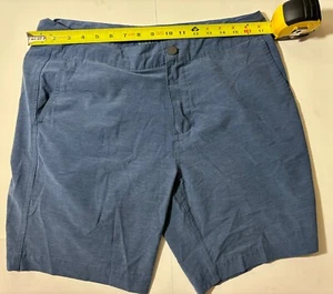 Faherty Mens All Day Shorts Size 33 Blue Drawstring Button Waist - Picture 1 of 4