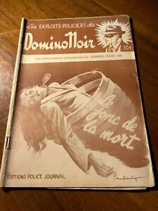 Édition Police Journal Domino Noir #98 Pâte Française Montréal 1951 Crime Meurtre