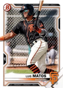 Luis Matos San Francisco Giants 2021 Bowman Draft Card - Picture 1 of 2