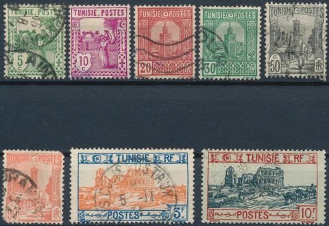 Definitive: 8 Values - Tunisia 1926/8 - F H Cover