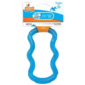 Nylabone Teething Puppy Chew Teethe n' Tug Toy Blue, XS - Up To 15 lb - Picture 1 of 7