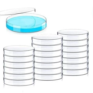 plastic petri dish lab supplies medical 55x15mm/90x15mm diameter with lid 10pcs - Picture 1 of 14