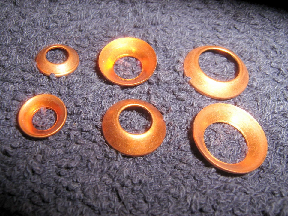 FLARE A/C COPPER WASHER SEAL  KIT, #6, #8,  & #10 6 PIECES - Image 1 of 1