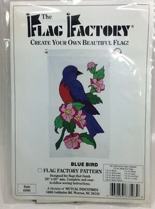 Patrón de bandera de fábrica The Flag - PÁJARO AZUL -28"" x 49"" - Estilo # 63503 NUEVO - Imagen 1 de 3