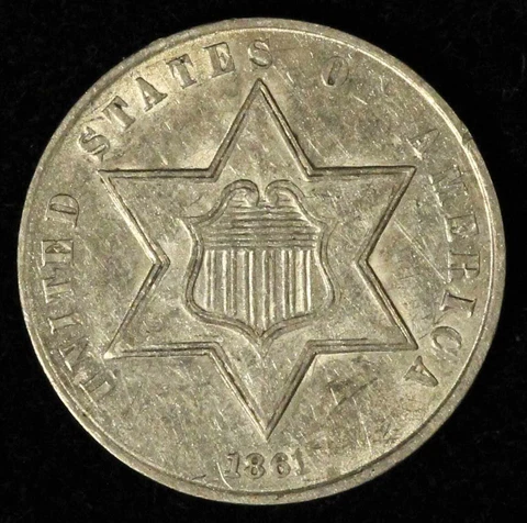 1861 3c Three Cent Silver - Free Shipping USA Cover