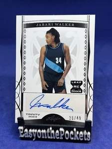 Carta autografata 2023 Leaf Trinity Jabari Walker #BA-JW1 Portland.  20/49 - Foto 1 di 2
