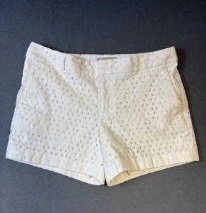 Banana Republic Islet Hampton White 4" Inseam Rollup Lined Shorts Women's Size 8 - Picture 1 of 11