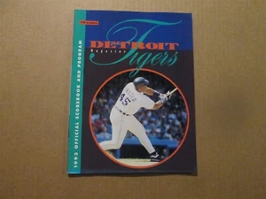 MLB Detroit Tigers Vintage Circa 1993 Team Logo Cecil Fielder Cover Program - Picture 1 of 4
