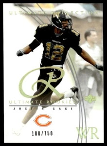 2003 Upper Deck Ultimate Collection Justin Gage Rookie 180/750 Chicago Bears #62 - Picture 1 of 2