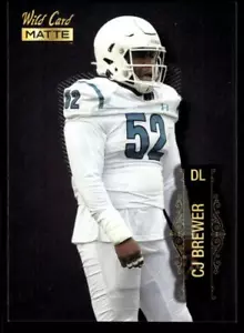 CJ Brewer 2022 Wild Card Matte # MB-17 Base Costal Carolina Chanticleers - Picture 1 of 2