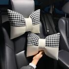 Adjustable Bird Grid Car Neck Pillow Polyester Car Waist Support  Decorations