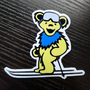 3 1/4” Grateful Dead❄️Osos de esquí bailando esquí vinilo Jerry Garcia calcomanías adhesivas - Imagen 1 de 5