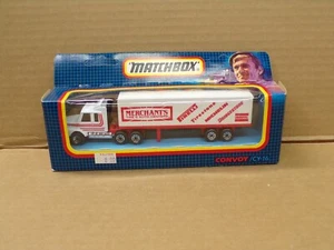 1987 Matchbox Convoy MERCHANT'S TIRE & AUTO SCANIA BOX TRUCK #CY16 NOS ! - Picture 1 of 5