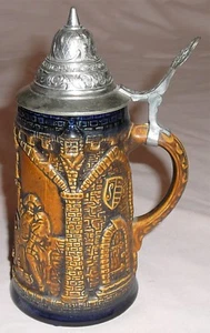 Small German Tankard, vintage 1980s or earlier. Stamped OBGM, made in Germany - Picture 1 of 3