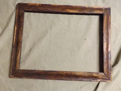 Moldura de madeira antiga estilo império do século XIX para esfolar ~10 1/8x13 3/8"  - Imagem 1 de 4