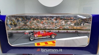 BRUMM AS47 1/43 F1 DIORAMA FERRARI 126 C2 GILLES VILLENEUVE IMOLA GP 1982 RARE - Immagine 1 di 4