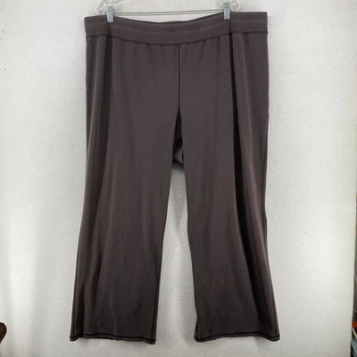 Pantalones EILEEN FISHER 3x Algodón Orgánico Elastizado Jersey Largo Completo Recto Gris Foto 1 de 4