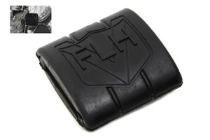 Black Rubber Brake Pedal Pad With FLH Logo fits Harley Davidson - Picture 1 of 4