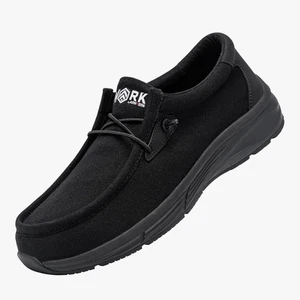 NEU Damen 12,5 Herren 11 Lernen rutschfeste schwarze Arbeitsschuhe kostenloser Versand Ret $ 49 - Bild 1 von 7
