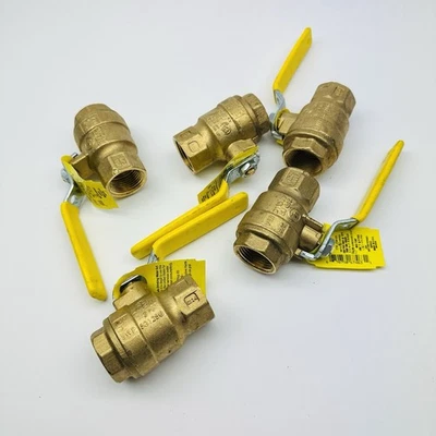 Lot of 5 Apollo 77F-100-01, 2-Piece Ball Valve, 3/4"FNTP, Full Port Threaded End - Image 1 of 4