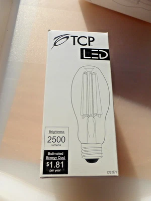 TCP ED17 Filament Bulb 2500LM 15W =70W E26 Medium Base 120-277V FED17N05040E26CL - Image 1 of 2
