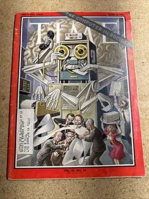 Time Magazine April 2 1965 The Computer In Society - Image 1 of 4
