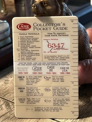 Guía de bolsillo Case XX para coleccionistas. Cartera de plástico tamaño tarjeta súper bonita Foto 1 de 4