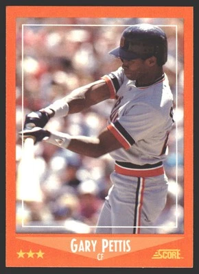 Gary Pettis #38T 1988 Score Rookie & Traded Detroit Tigers - Image 1 of 2