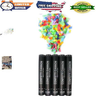 Paquete de 5 cañones de confeti multicolores - ráfaga de aire de 12 pulgadas para celebraciones Foto 1 de 4