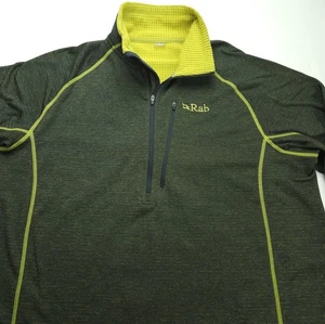 XXL Rab Nucleus Pull-on Stretch Fleece Top 1/2 Zip Men’s QFA-83 Green - Picture 1 of 6