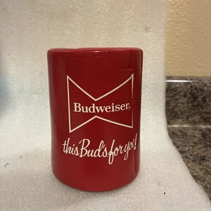 Vintage Budweiser Kool Kan Can Koozie 1979 rot - This Bud's for You -  - Bild 1 von 19