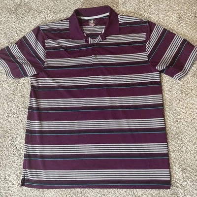 CHAMPIONS TOUR Golf Shirt Men's Size XLPro Series PGA Purple Stripes - Image 1 of 4