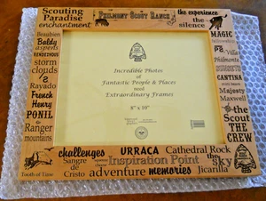 PHILMONT SCOUT RANCH LASER CUT 12x13" WOODEN PICTURE FRAME FOR 8"x10" PHOTO, NEW - Picture 1 of 11