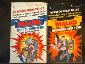 Malko #1-2 by Gerard de Villiers PB (lot of2) 1st Print 1973 Pinnacle - Bild 1 von 7