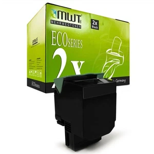 2x Eco Toner Black XXL F R Lexmark CS-510-de CS-310-n CS-410-n - Zdjęcie 1 z 2