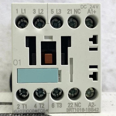 For Siemens 3RT1016-1BB42 3RT10161BB42 9A 4kW 24V DC 3-pole Contactor - Image 1 of 3