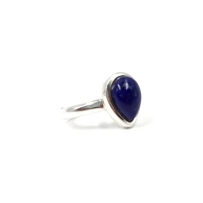 Anello in argento 925 lapislazzuli gioiello lapislazzuli blu uomo 18,4 mm / 58 - Immagine 1 di 4