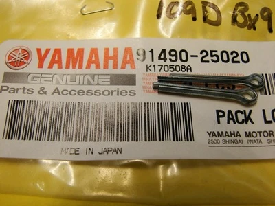 NOVO EM FOLHA YAMAHA 1995-2016 GRIZZLY VIRAGO COTTER PIN 91490-25020-00 FABRICANTE DE EQUIPAMENTO ORIGINAL - Imagem 1 de 4