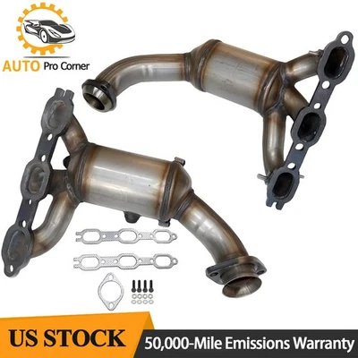 For 2008-2010 Chrysler Town & Country 4.0L Both Manifold Catalytic Converter Set Foto 1 de 4