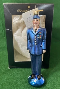 Christopher Radko Air Force Brave and True Ornament 2002 Glass Soldier Military - Bild 1 von 12