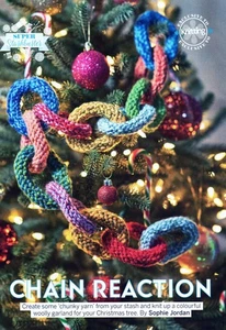 ~ Pull-Out Knitting Pattern For Colourful Christmas Chain Decorations ~ - Picture 1 of 1