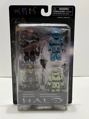 2011 MINIMATES HALO Spartan Scout, Jackal, Brute, & Blue Spartan 4 Figure Set - Image 1 of 3